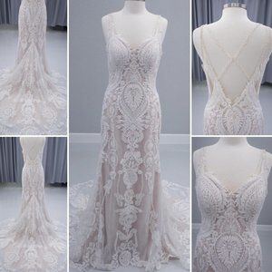 Wedding dress, Size 12, never altered, only worn to try on.